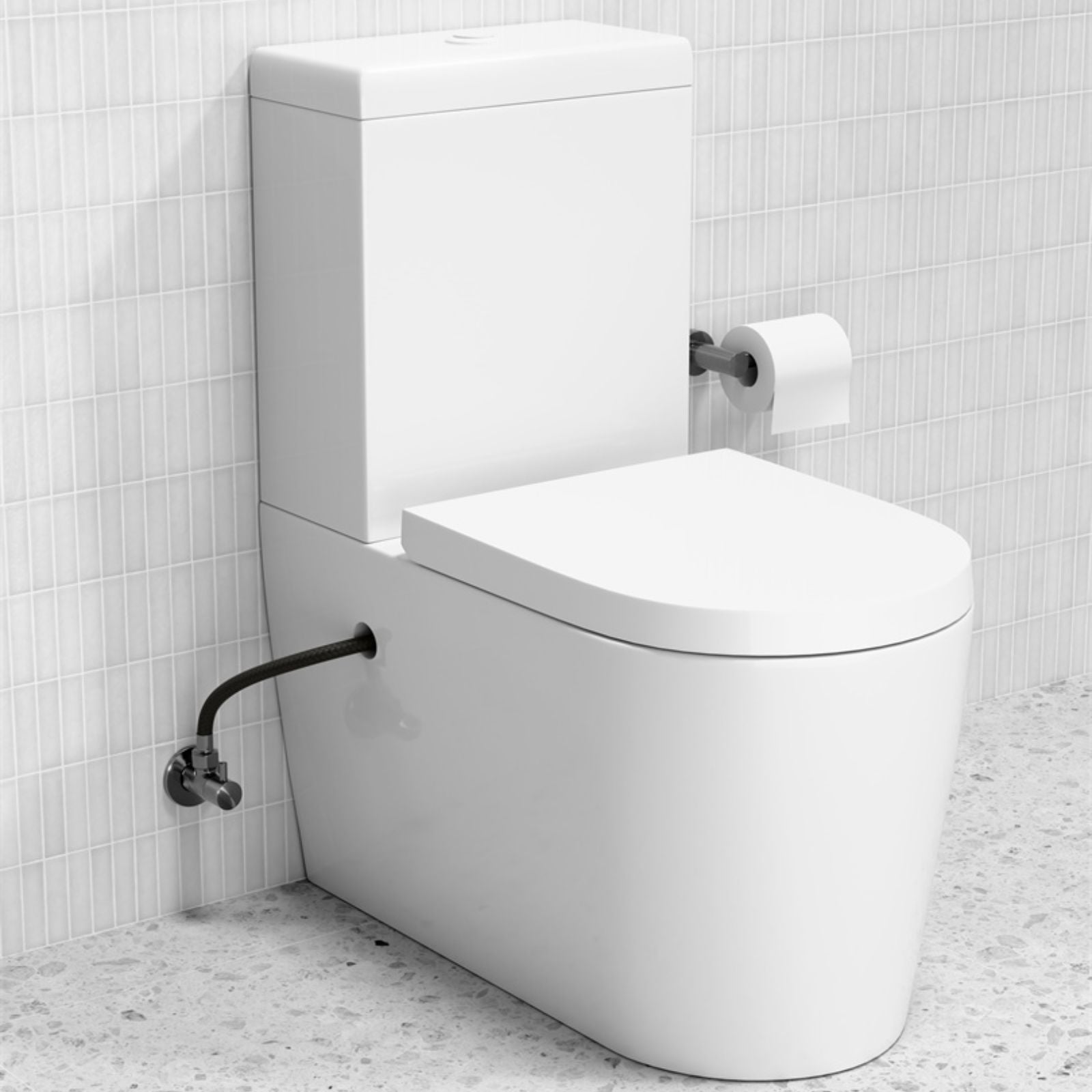 Lifestyle Nero 500mm Premium G1/2 Female Flexible Water Connector Hose Gun Metal NR506043GM - The Blue Space