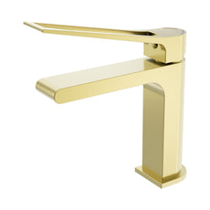 Nero Bianca Care Basin Mixer Brushed Gold NR321502ABG - The Blue Space