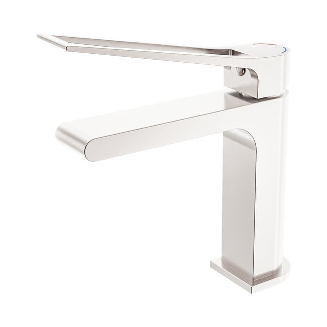 Nero Bianca Care Basin Mixer Brushed Nickel NR321502ABN - The Blue Space