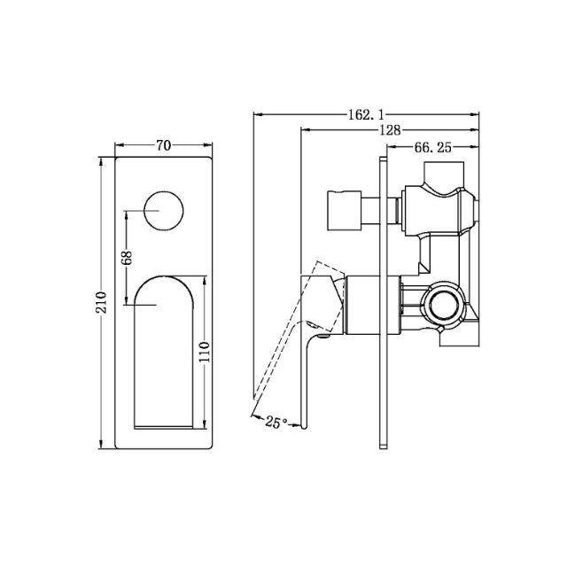 Nero Bianca Shower Mixer With Divertor Brushed Bronze