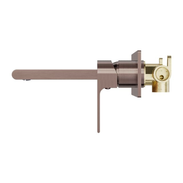 Nero Bianca Wall Basin/Bath Mixer 230mm Brushed Bronze