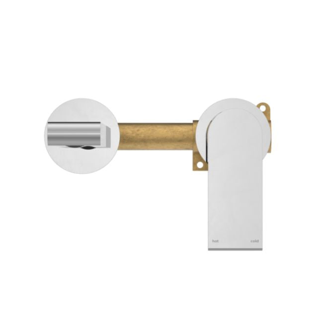 Buy Nero Bianca Wall Basin/Bath Mixer Separate Back Plate 230mm Chrome NR321510FCH - The Blue Space