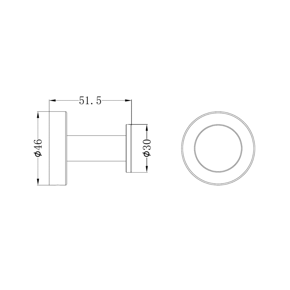 Nero Dolce II Robe Hook Gun Metal