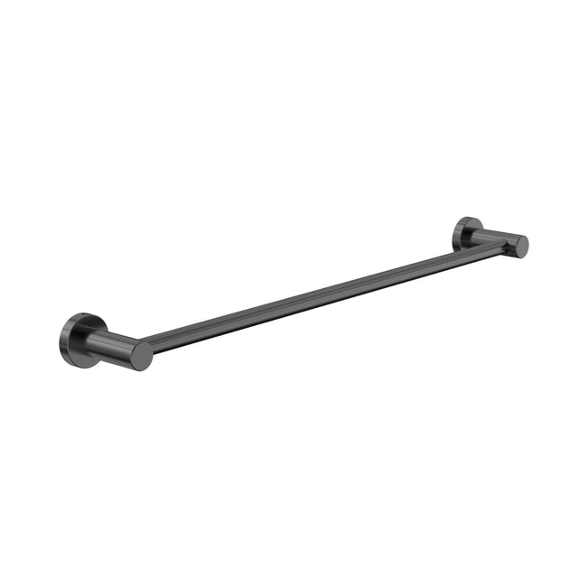 Nero Dolce II Single Towel Rail 600mm Gun Metal NR2024GM - The Blue Space