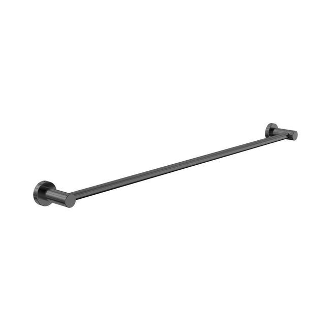 Nero Dolce II Single Towel Rail 800mm Gun Metal NR2030GM - The Blue Space