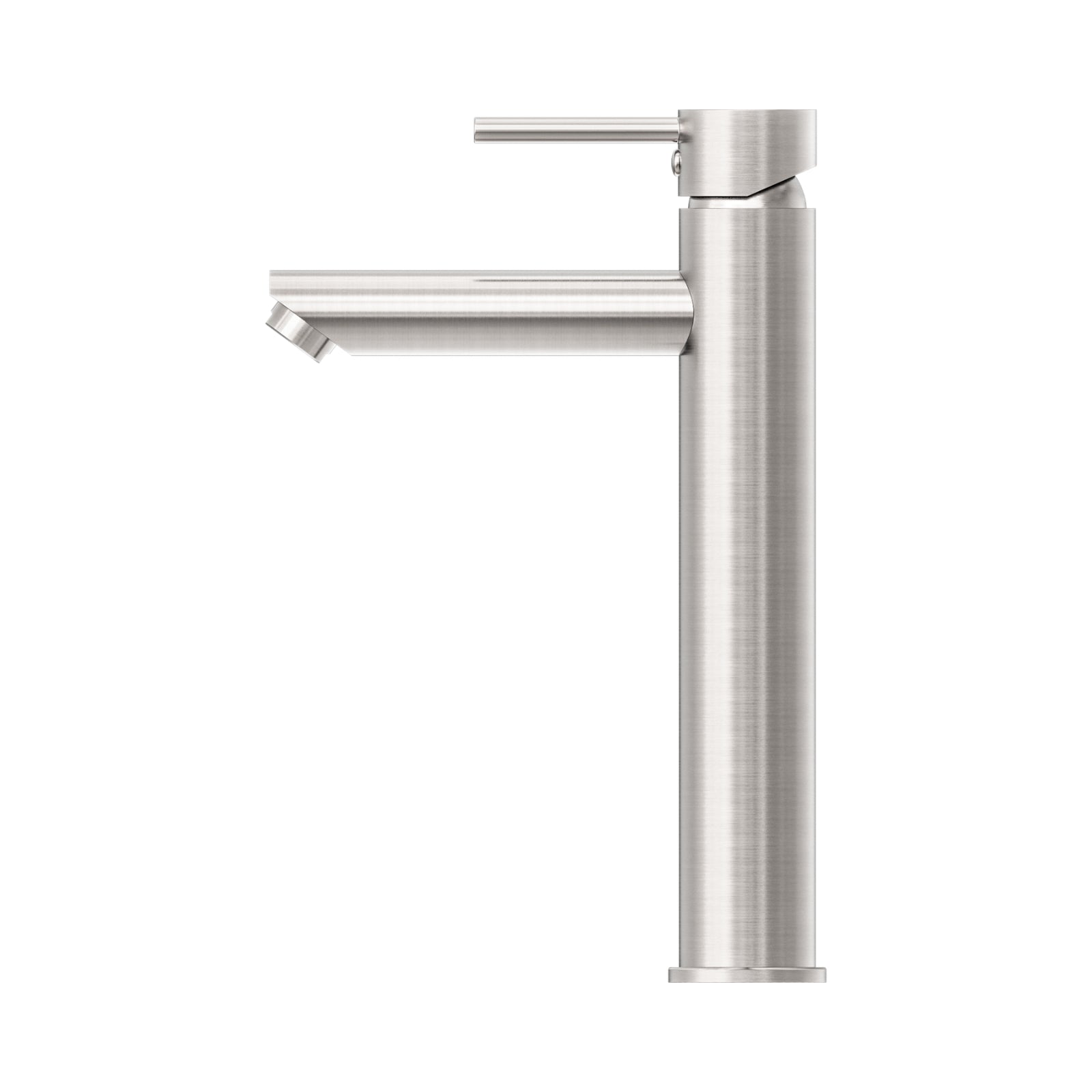 Side Nero Dolce Tall Basin Mixer Brushed Nickel NR250804BN - The Blue Space
