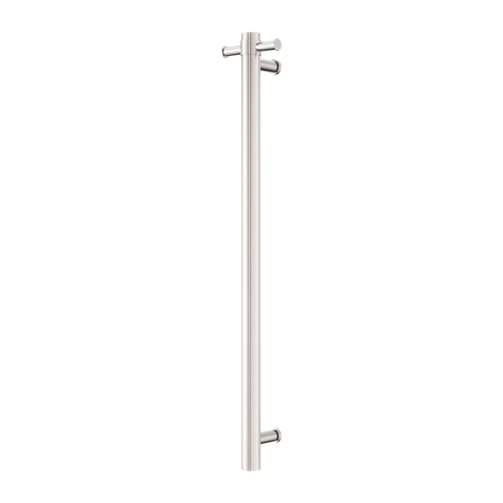 Nero Heated Vertical Towel Rail Brushed Nickel NRV902HBN - The Blue Space