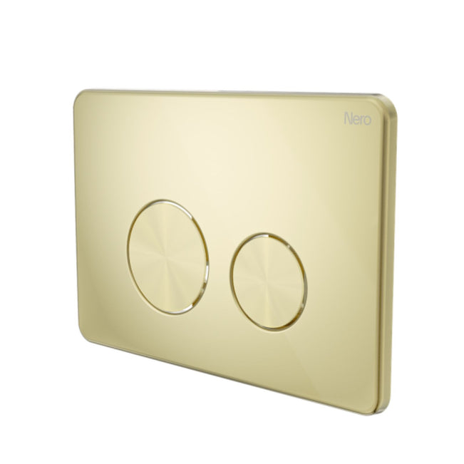 Nero In Wall Toilet Push Plate Brushed Gold