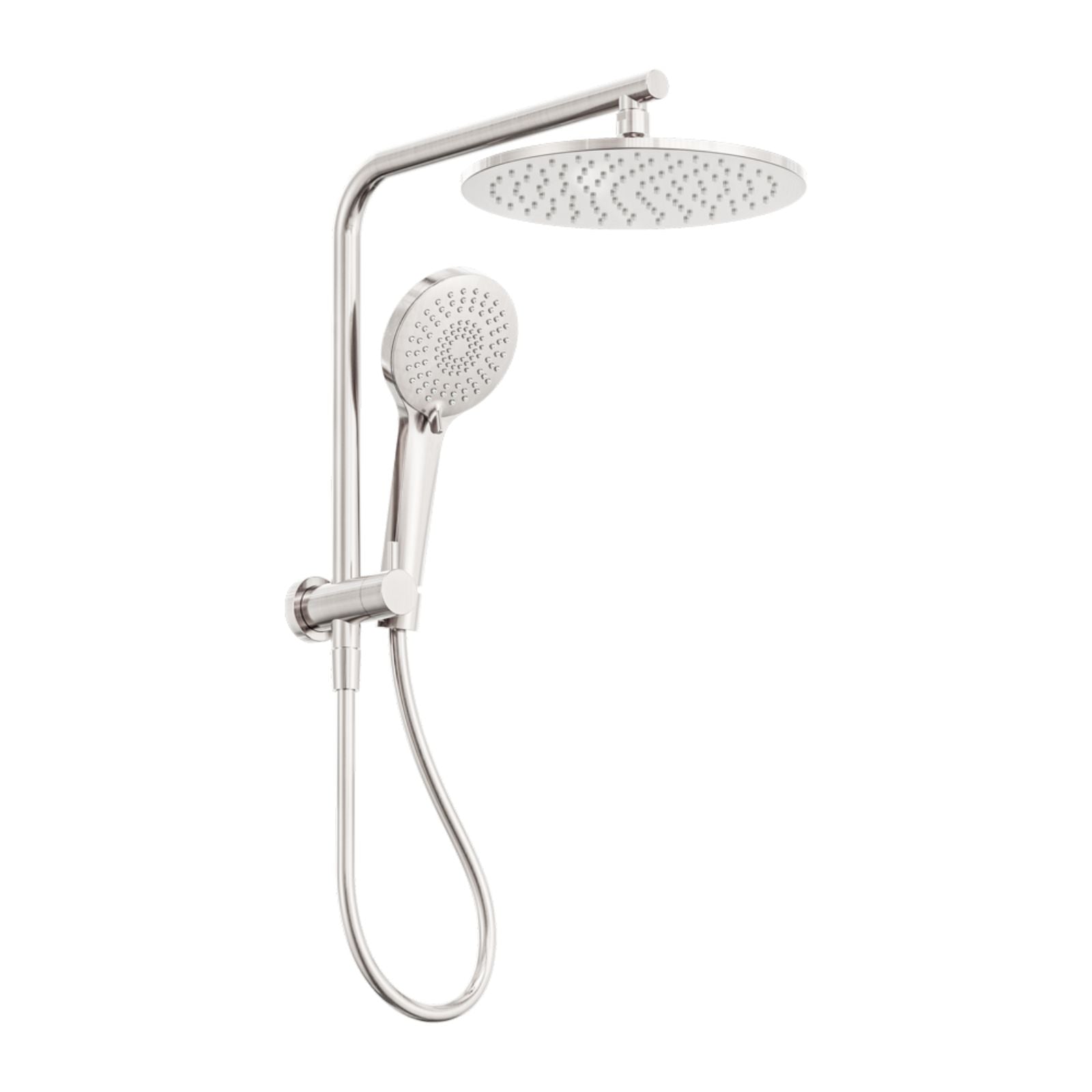 Nero Mecca 2 In 1 Twin Shower Brushed Nickel NR250805EBN - The Blue Space