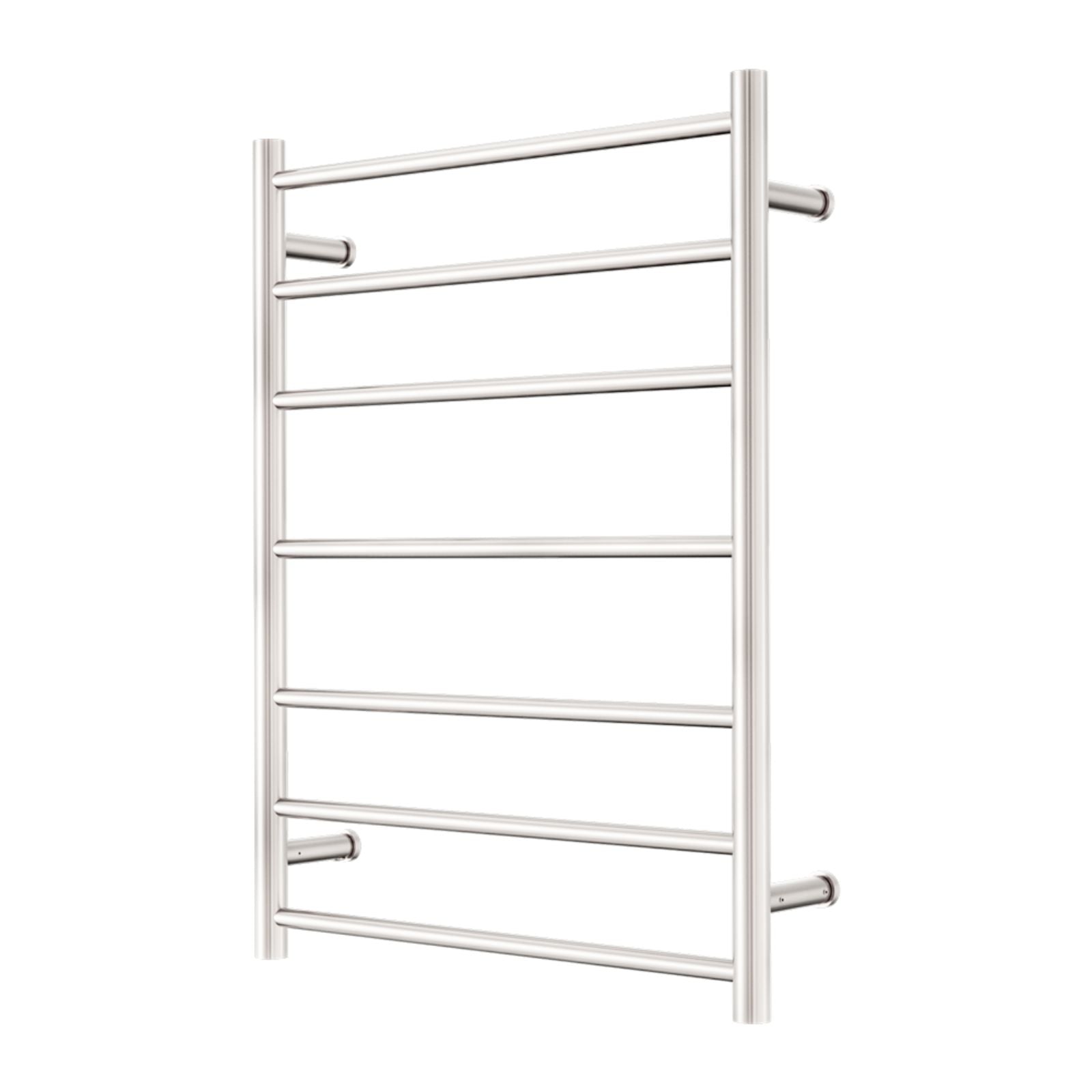 Nero Mecca 240V 7 Bar Heated Towel Ladder Brushed Nickel NR190003HBN - The Blue Space