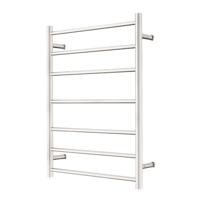 Nero Mecca 240V 7 Bar Heated Towel Ladder Brushed Nickel NR190003HBN - The Blue Space