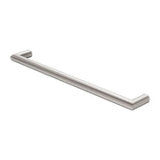 Nero Mecca 240V Single Heated Towel Rail Brushed Nickel
