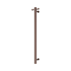 Nero Mecca 240V Single Vertical Heated Towel Rail Brushed Bronze NRV902HBZ - The Blue Space