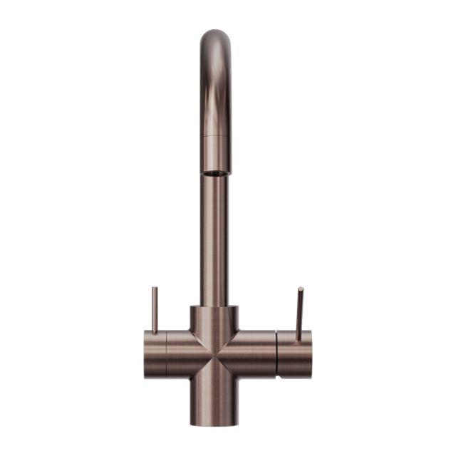 Front Nero Mecca 3 Way Filtered Mixer Tap Brushed Bronze NR221907EBZ - The Blue Space