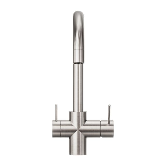 Front Nero Mecca 3 Way Filtered Mixer Tap Brushed Nickel NR221907EBN - The Blue Space