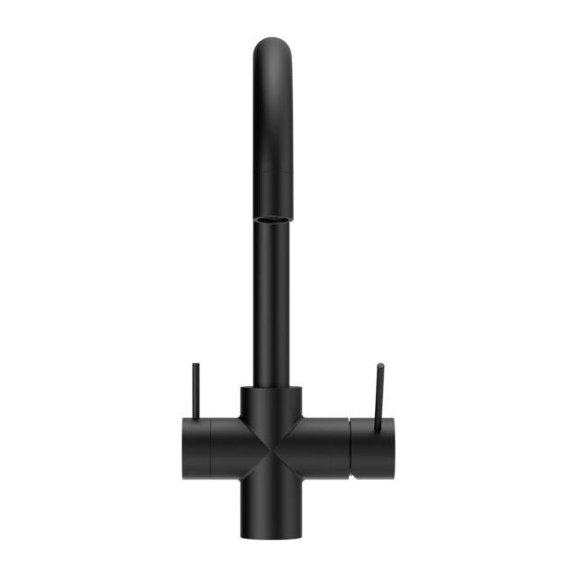 Front Nero Mecca 3 Way Filtered Mixer Tap Matte Black NR221907EMB - The Blue Space