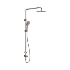 Nero Mecca Care 25mm Grab Rail 900mm Twin Shower Set Brushed Bronze NRCS007BZ - The Blue Space