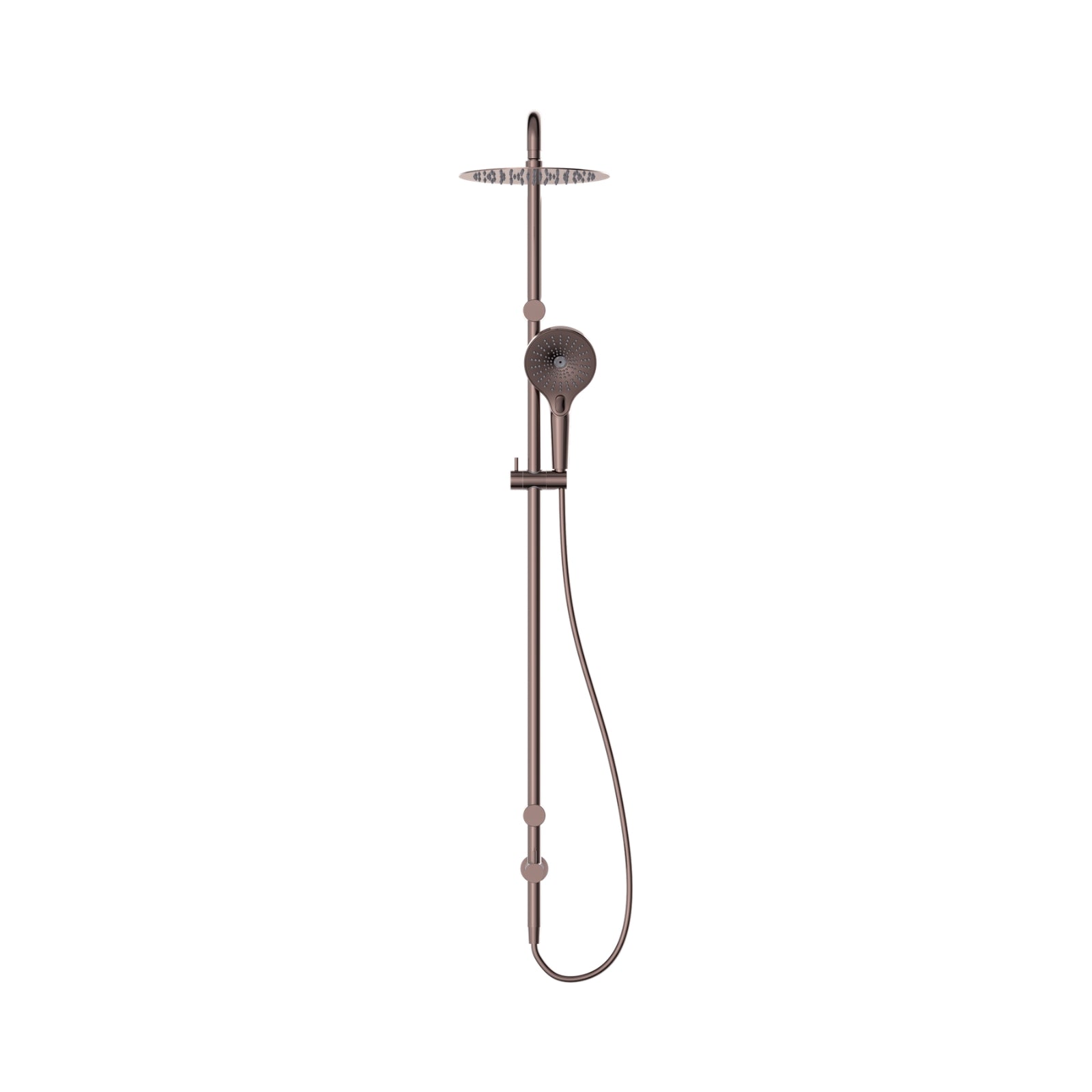 Front Nero Mecca Care 25mm Grab Rail 900mm Twin Shower Set Brushed Bronze NRCS007BZ - The Blue Space