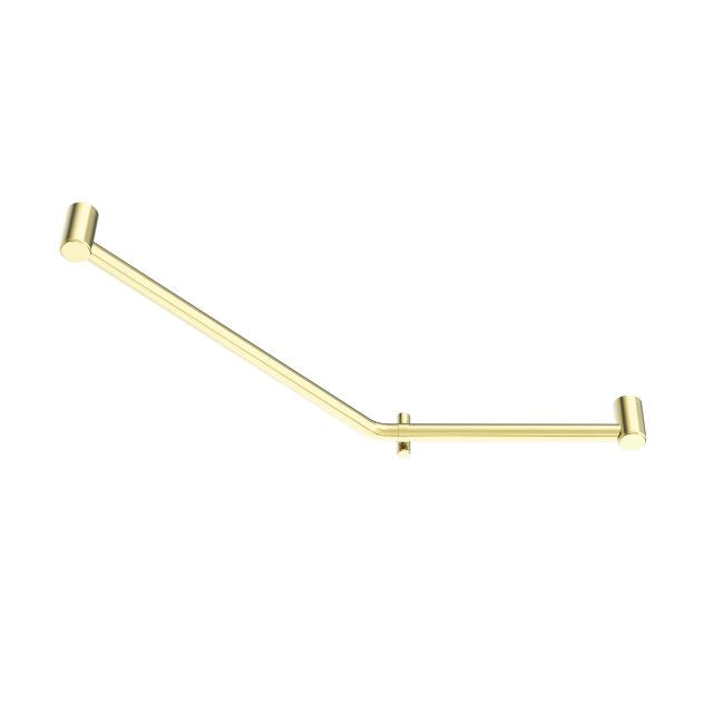 Nero Mecca Care 32mm Ambulant 45 Degree Bent Tube Grab Rail 450x650mm Brushed Gold