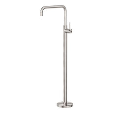 nero mecca freestanding bath mixer square shape brushed nickel | The Blue Space