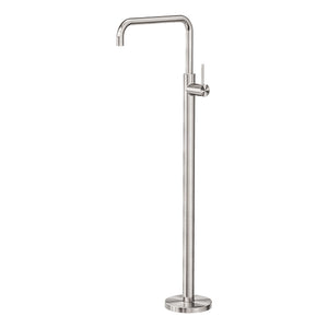 Nero Mecca Freestanding Bath Mixer Square Shape Brushed Nickel