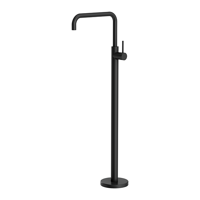nero mecca freestanding bath mixer square shape matte black | The Blue Space