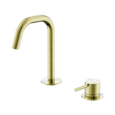 Nero Mecca Hob Basin Mixer Set Edge Spout Brushed Gold NR221901HBG - The Blue Space