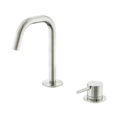 Nero Mecca Hob Basin Mixer Set Edge Spout Brushed Nickel NR221901HBN - The Blue Space