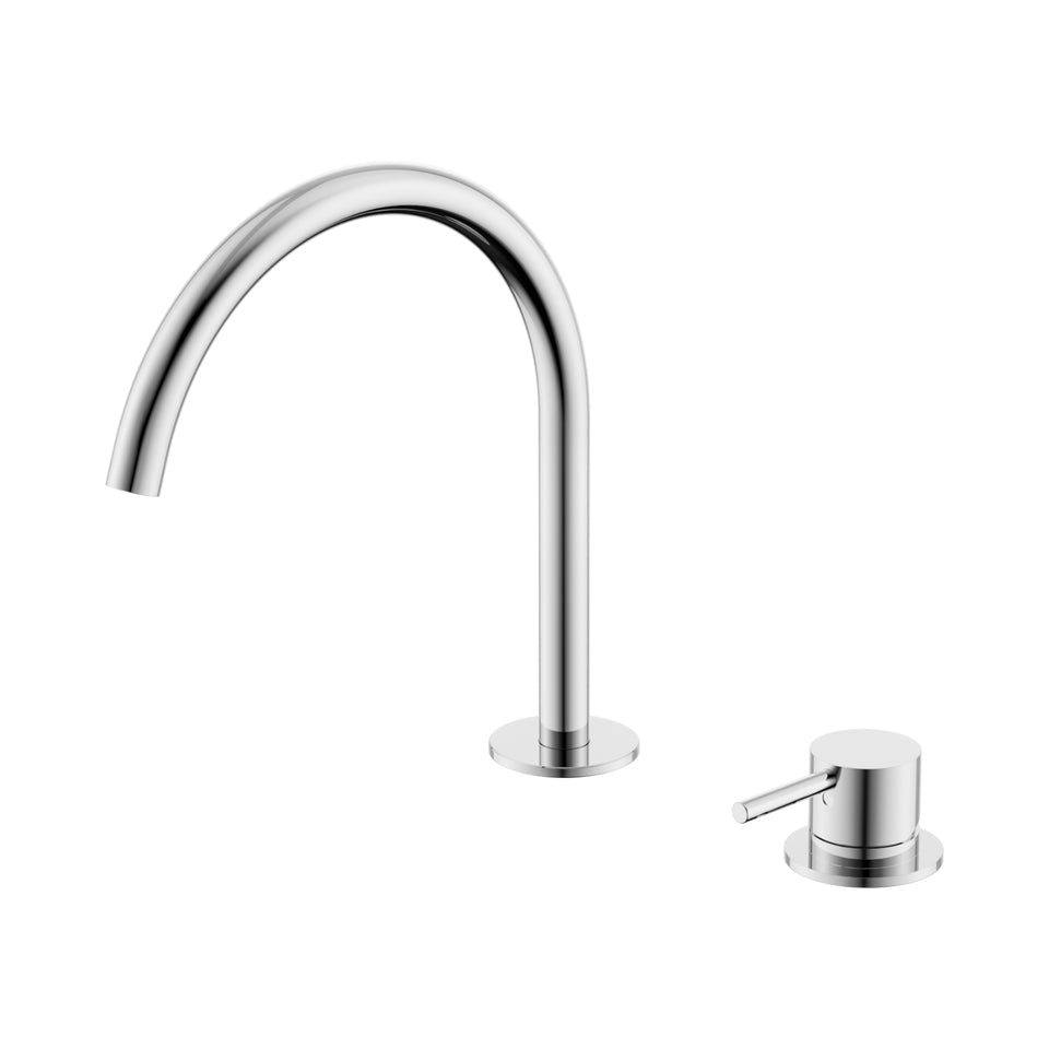 Nero Mecca Hob Bath/Kitchen Mixer Set Arc Spout Chrome