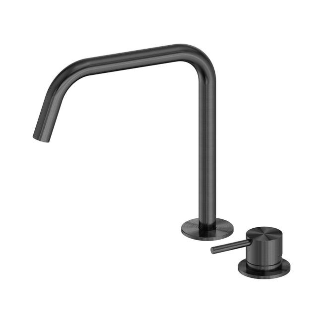 Nero Mecca Hob Bath/Kitchen Mixer Set Edge Spout II Gun Metal NR221901MGM - The Blue Space