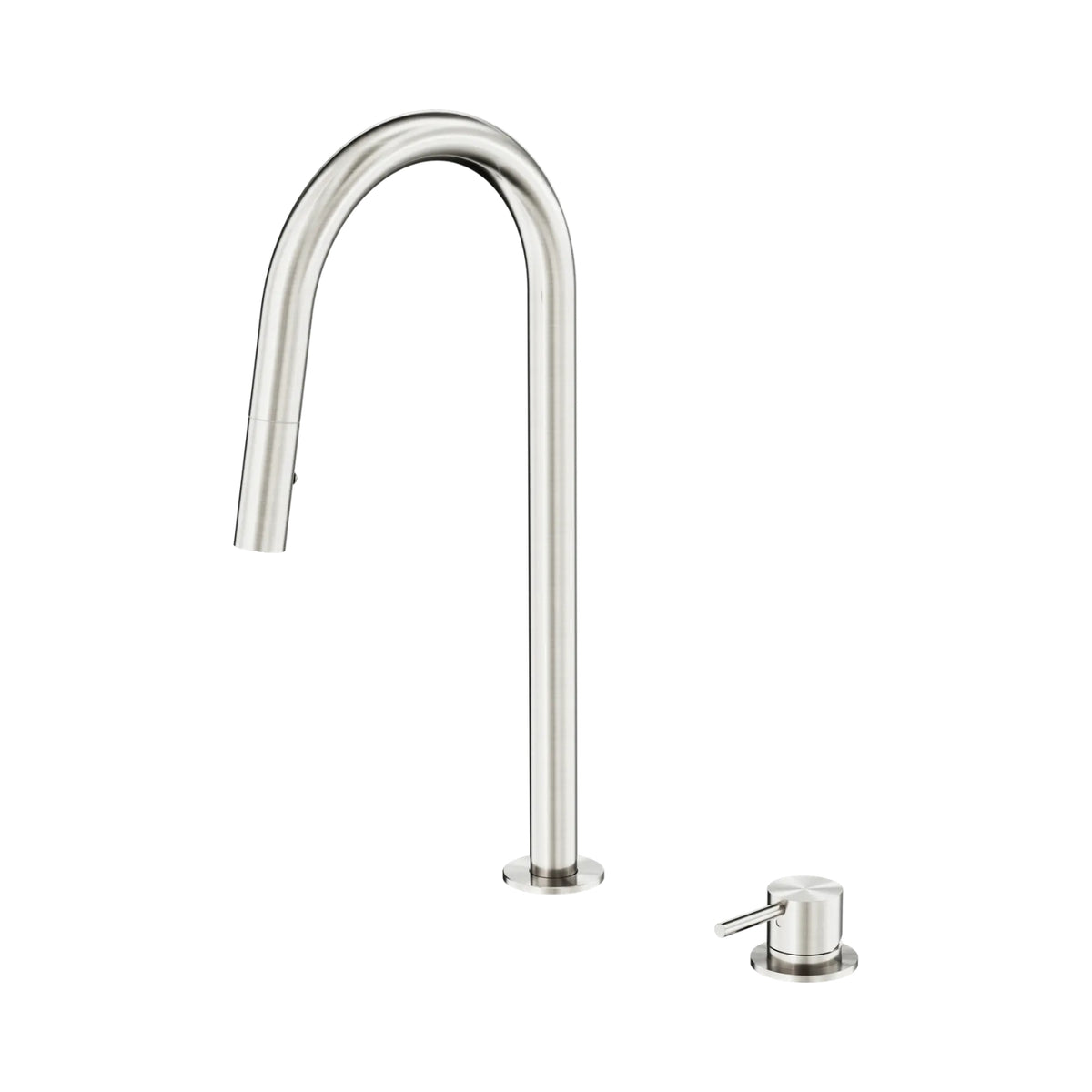 Nero Mecca Hob Mounted Pull Out Sink Mixer - Brushed Nickel NR221908BBN