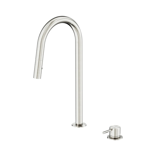 Nero Mecca Hob Mounted Pull Out Sink Mixer - Brushed Nickel NR221908BBN