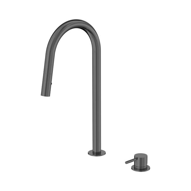 Nero Mecca Hob Mounted Pull Out Sink Mixer - Gun Metal NR221908BGM