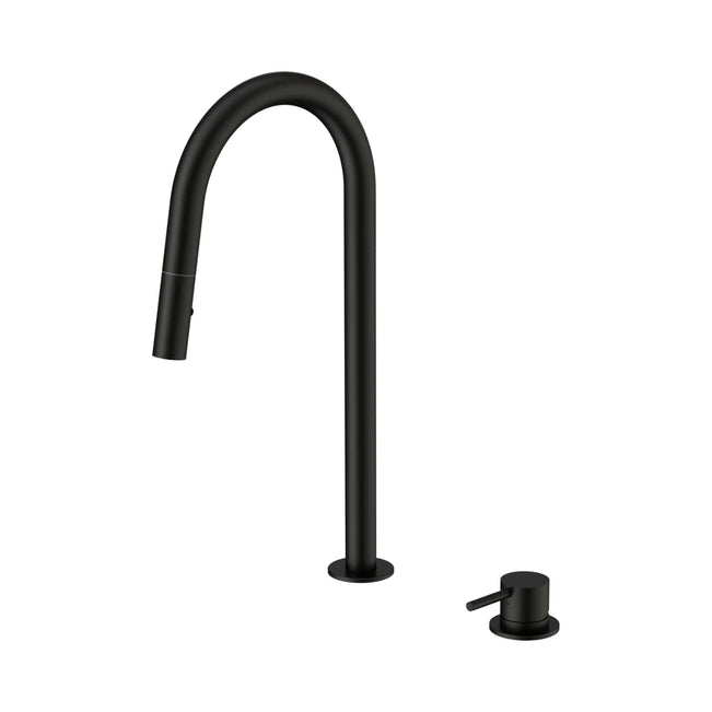 Nero Mecca Hob Mounted Pull Out Sink Mixer - Matte Black NR221908BMB