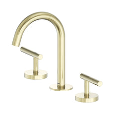 Nero Mecca Lever Basin Set Arc Spout Brushed Gold 25D002BG - The Blue Space