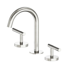 Nero Mecca Lever Basin Set Arc Spout Brushed Nickel 25D002BN - The Blue Space
