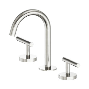 Nero Mecca Lever Basin Set Arc Spout Brushed Nickel