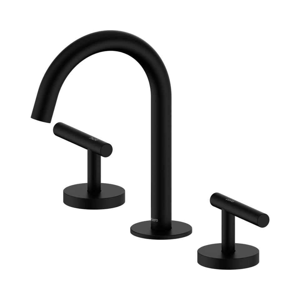 Nero Mecca Lever Basin Set Arc Spout Matte Black