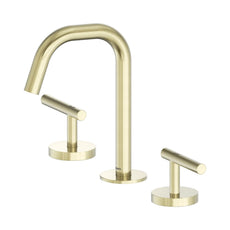 Nero Mecca Lever Basin Set Edge Spout Brushed Gold 25D001BG - The Blue Space