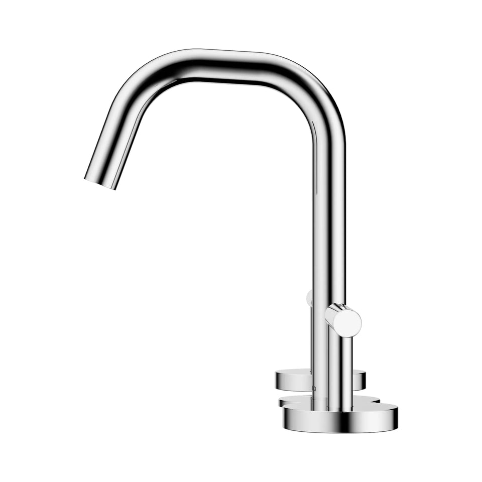 Nero Mecca Lever Basin Set Edge Spout Chrome