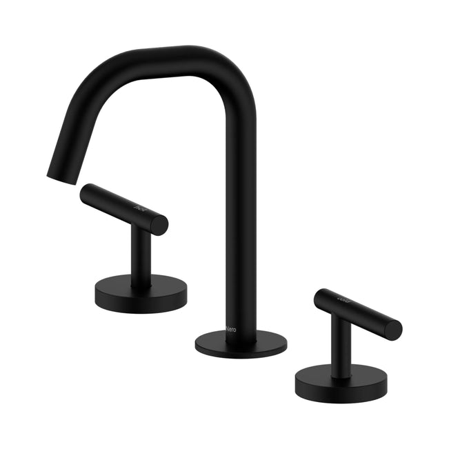 Nero Mecca Lever Basin Set Edge Spout Matte Black 25D001MB - The Blue Space