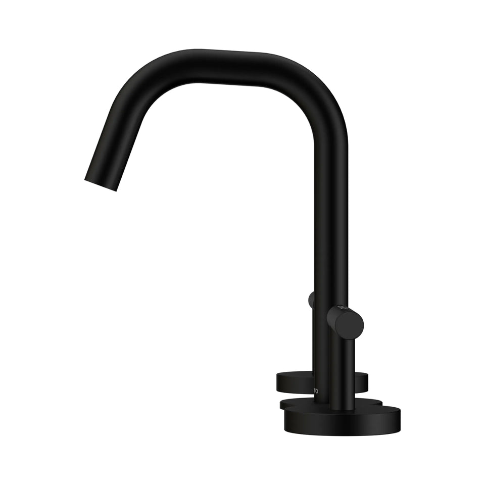 Nero Mecca Lever Basin Set Edge Spout Matte Black