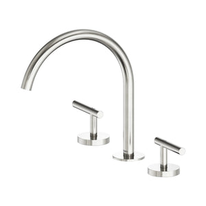Nero Mecca Lever Bath/Kitchen Set Arc Spout Brushed Nickel
