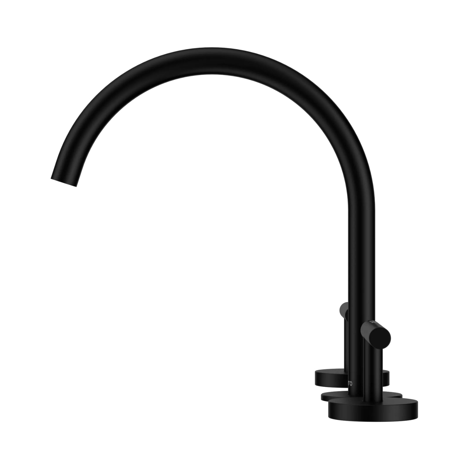 Side Nero Mecca Lever Bath/Kitchen Set Arc Spout Matte Black 25D004MB - The Blue Space