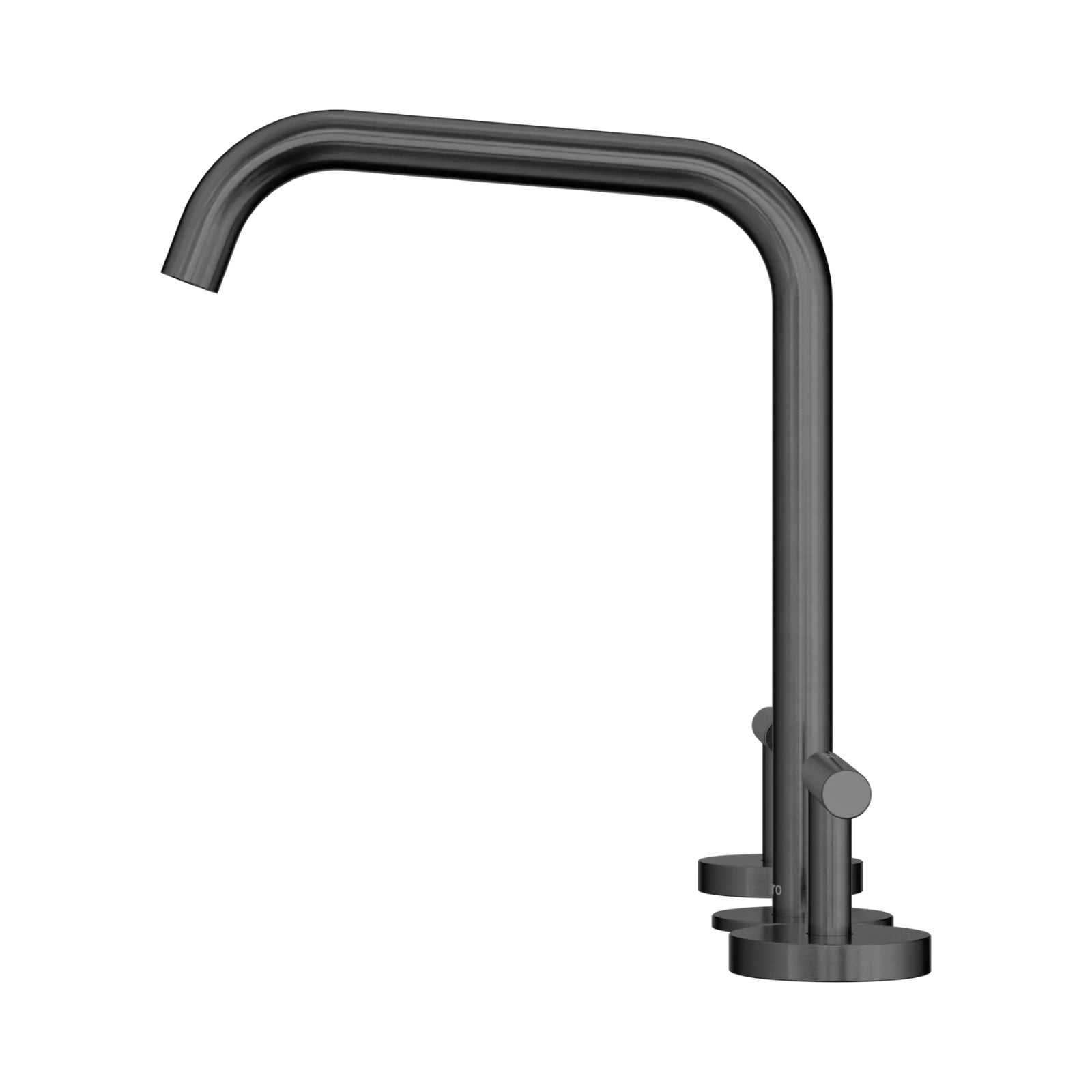 Side Nero Mecca Lever Bath/Kitchen Set Edge Spout Gun Metal 25D005GM - The Blue Space
