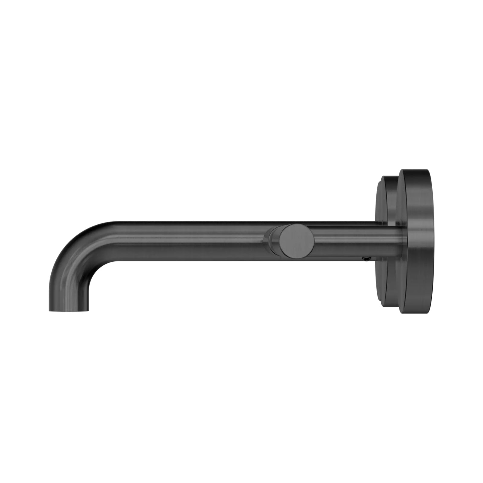Side Nero Mecca Lever Wall Basin/Bath Set 160mm Offset Spout Gun Metal 25D009GM - The Blue Space