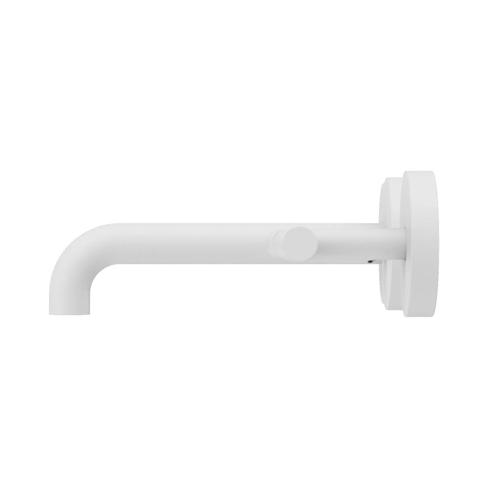 Nero Mecca Lever Wall Basin/Bath Set 160mm Offset Spout Matte White