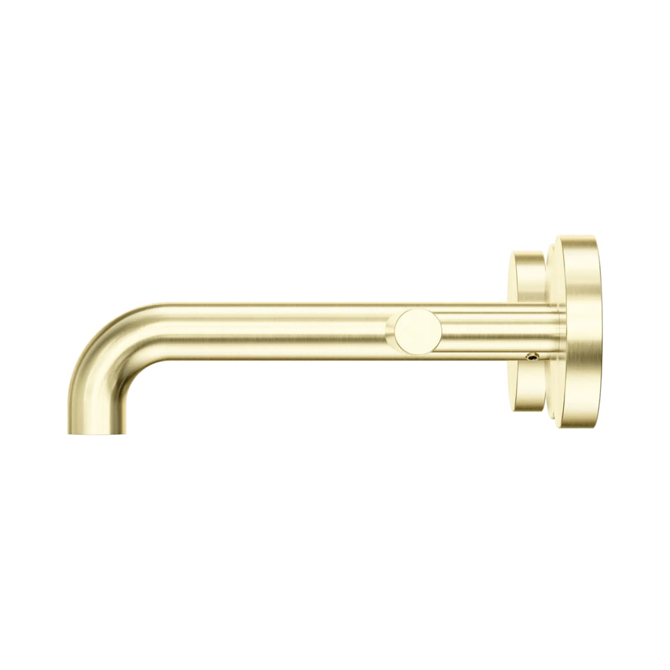 Nero Mecca Lever Wall Basin/Bath Set 160mm Spout Brushed Gold