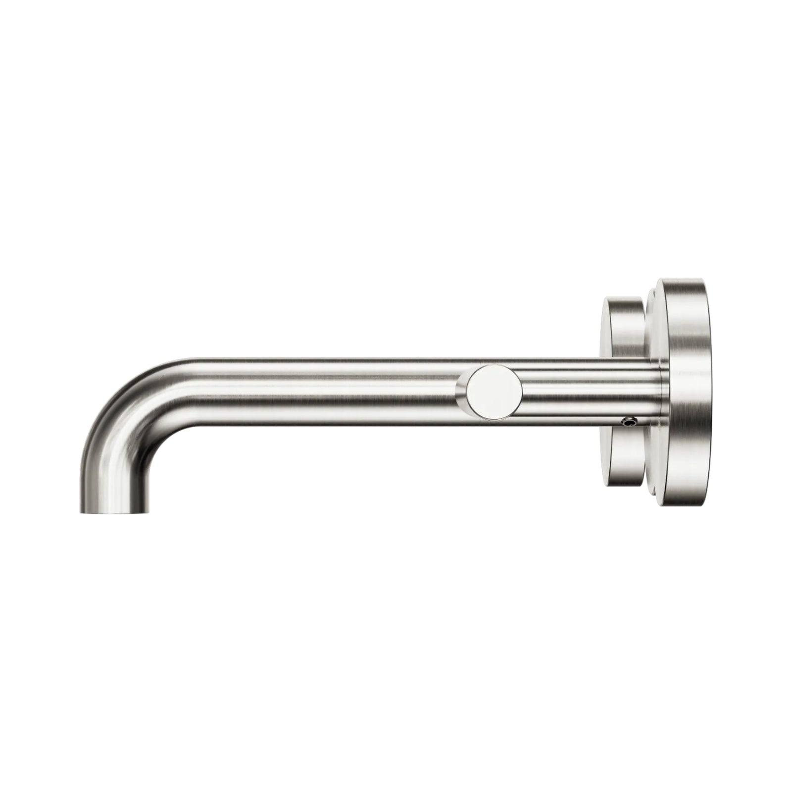 Side Nero Mecca Lever Wall Basin/Bath Set 160mm Spout Brushed Nickel 25D006BN - The Blue Space