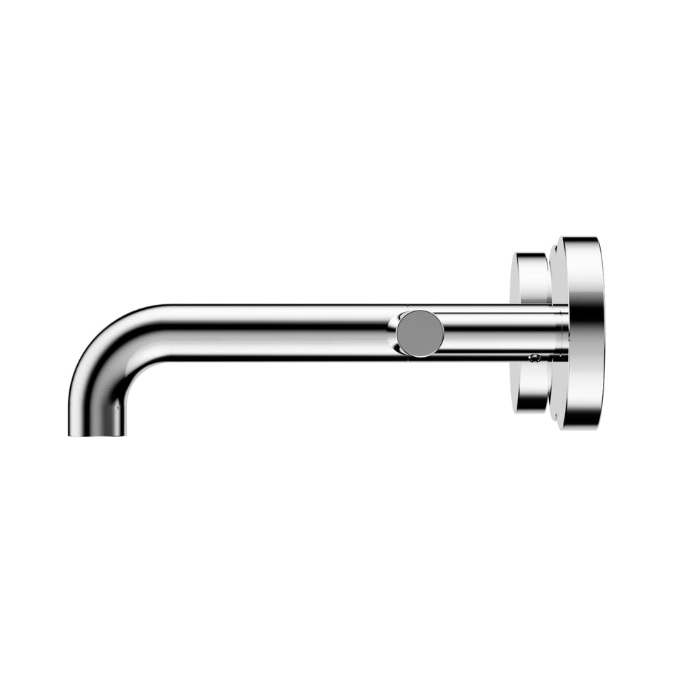 Nero Mecca Lever Wall Basin/Bath Set 160mm Spout Chrome
